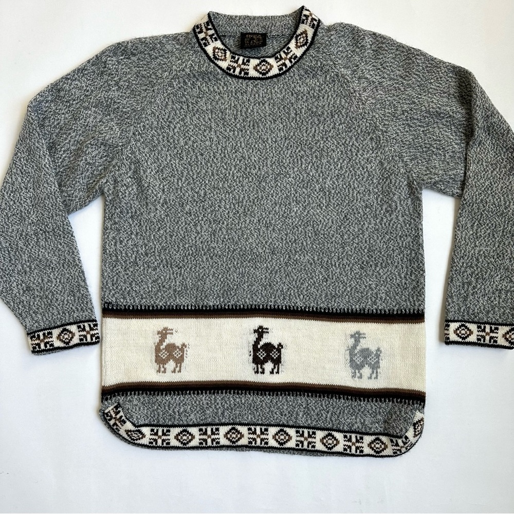 Artesanias Inca J.R. Alpaca Wool Sweater Made in Peru L